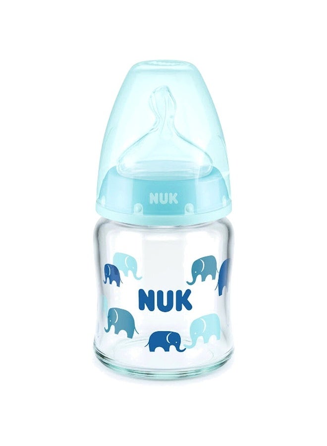 NUK First Choice+ Glass Baby Bottle with Temperature Control - 120ml (Size M) - Image 1